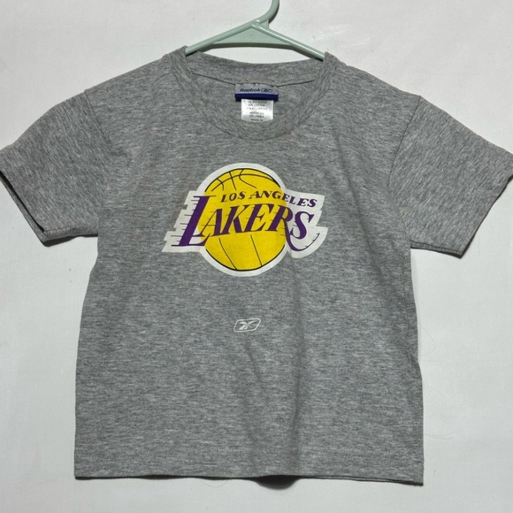 Reebok Kids Gray Los Angeles Lakers Tee